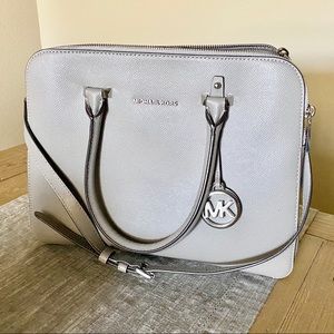 Michael Kors Pearl Gray Satchel Handbag